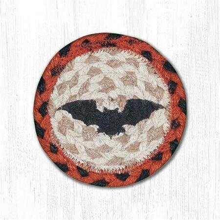 CAPITOL IMPORTING CO 5 in. Bat Individual Round Printed Coaster Rug 31-IC503B